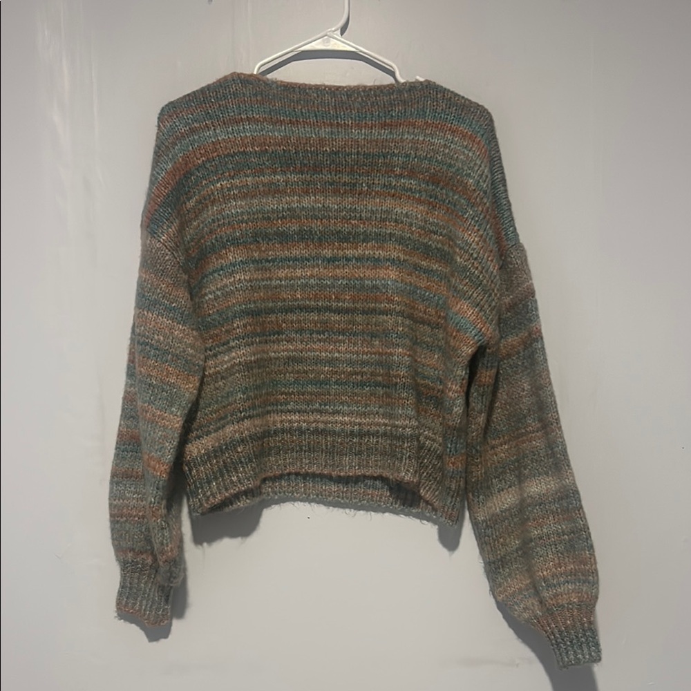 Urban Outfitters Green and Brown V-Neck Sweater - Picture 5 of 7